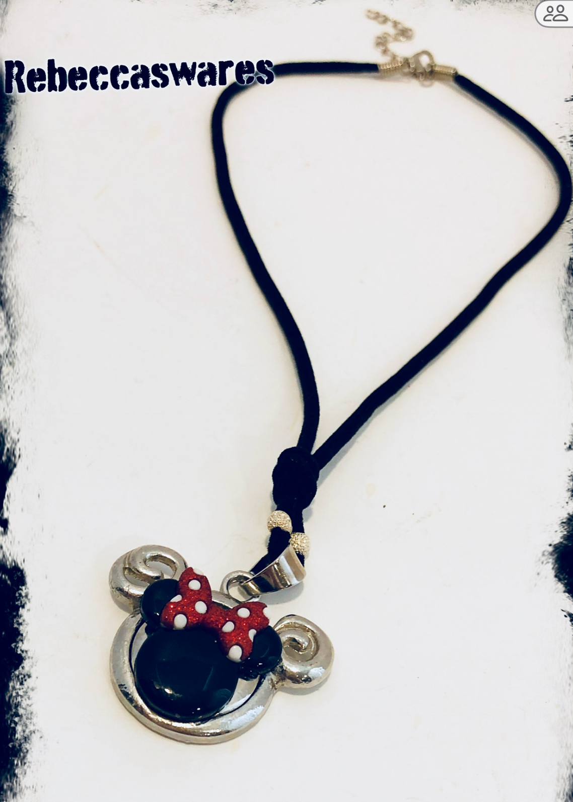 rebeccaswares designer minnie mouse necklace
