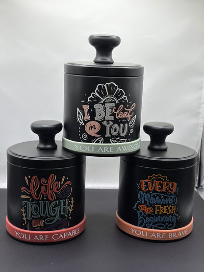 Triple Scented Designer Candles with Inspirational Bracelet