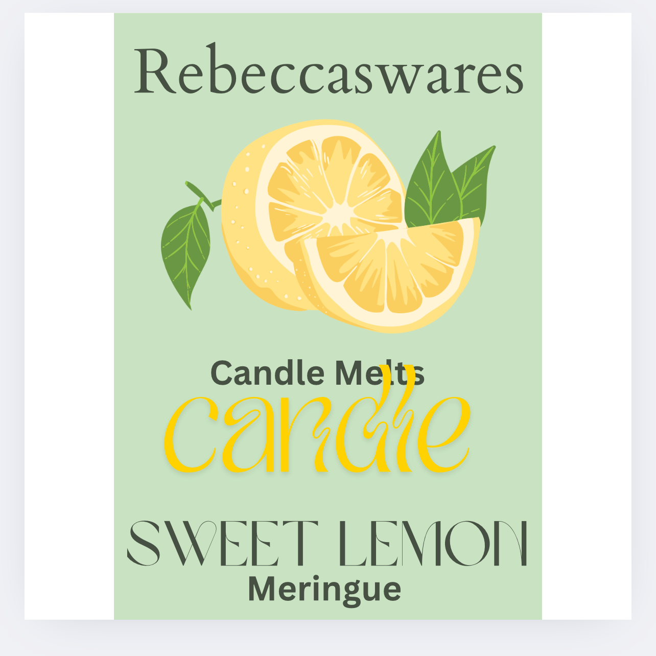sweet lemon Meringue Candle Melt